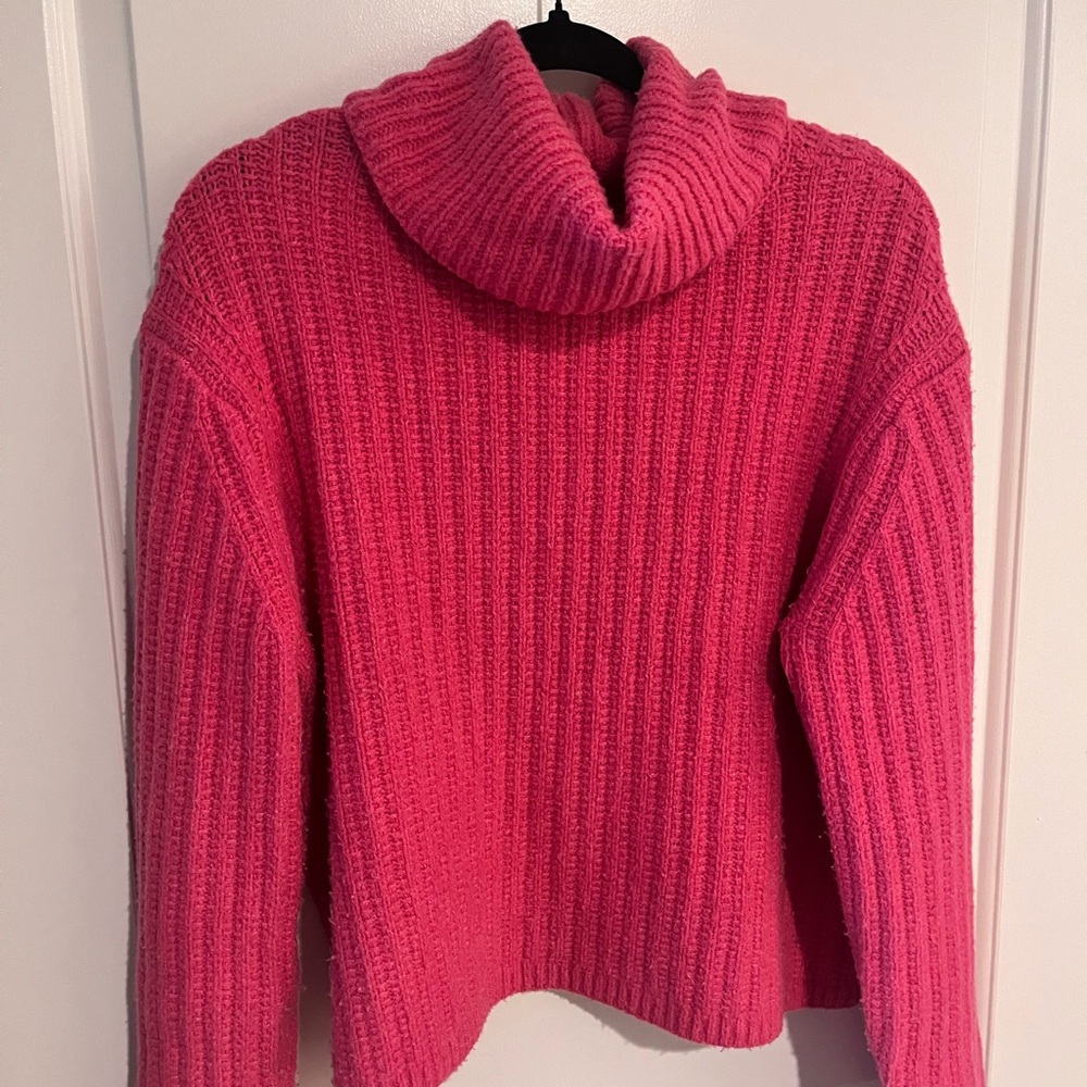 Women's Pink Turtleneck Sweater